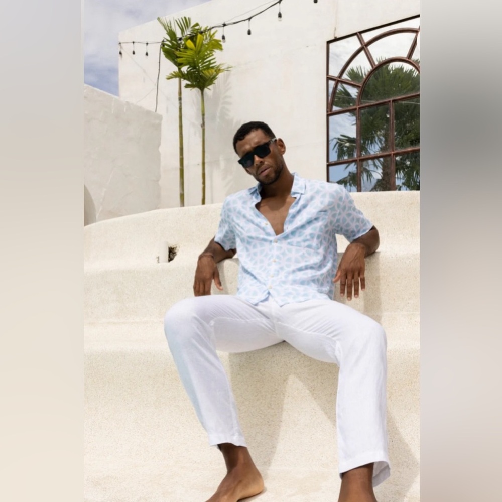 NEW! Kenny Flowers The Casa Blanca White Linen Vacation Pants M,  XXL